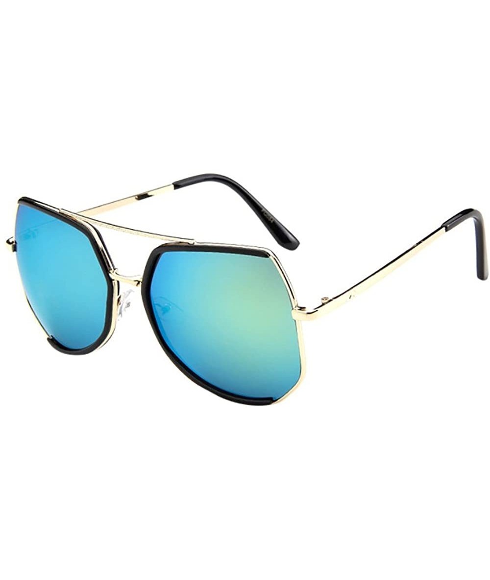 Goggle Sunglasses for Men Women Chic Goggles Vintage Glasses Metal Sunglasses UV Protection Sunglasses - C - CC18QO3HXL8 $16.37