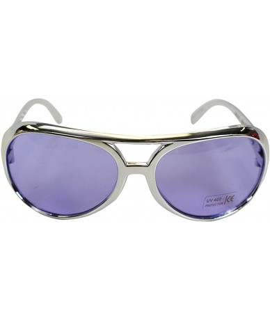 Aviator 70's Costume - Costume Sunglasses - Elvis Glasses - Shades - Aviator Sunglasses - Lavender - CC11J97G8CL $16.05