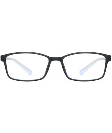 Square Unisex Full Frame Square Anti-Blue Light Reduce Eye Strain Glasses - Black White - C2196SMW687 $18.34