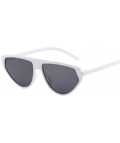 Goggle Sunglasses Fashion Glasses Oversized Vintage - White - CG18NQ9TKDU $17.02