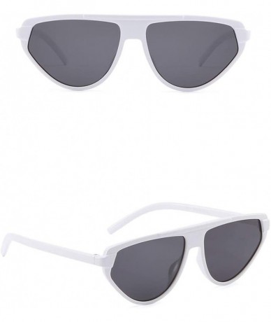 Goggle Sunglasses Fashion Glasses Oversized Vintage - White - CG18NQ9TKDU $17.02