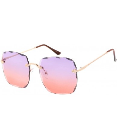 Square Candy Lens 80s Fashion Square Frame Aviator Sunglasses - Purple - CF18UU2L7WK $20.22