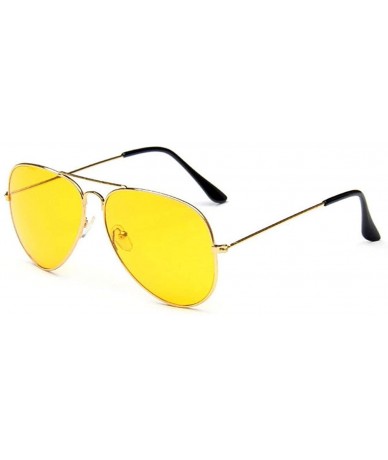 Aviator Classic Aviator Sunglasses Eyeglasses - Gold Frame Gold Lens - CW18DHDDKMX $18.42