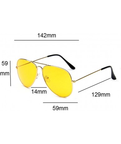 Aviator Classic Aviator Sunglasses Eyeglasses - Gold Frame Gold Lens - CW18DHDDKMX $18.42