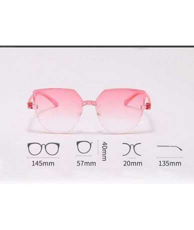 Square Colorful Frameless Siamese Sunglasses Jelly Candy Color Transparent Sunglasses for Party Gifts - H - CS190HUR9QW $20.14