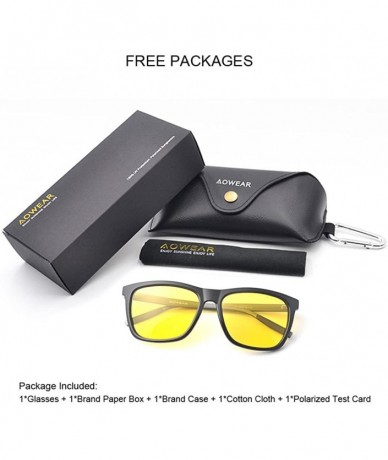 Square Glasses Anti glare Polarized Sunglasses - CY18EZN0DZ8 $29.71