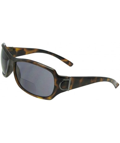 Rectangular Bifocal Sunglasses Style B20 - Tortoise Frame Gray Lenses - CQ18K383KU5 $26.89