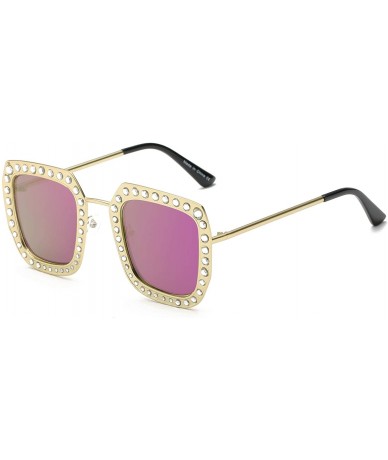 Goggle Women Square Fashion Sunglasses - Purple - CG18WU84Z20 $38.39