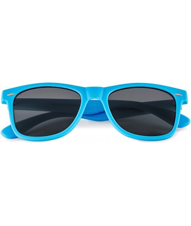 Rectangular Classic Polarized Sunglasses - Matte Blue - Smoke - CX1960TGD6G $20.97