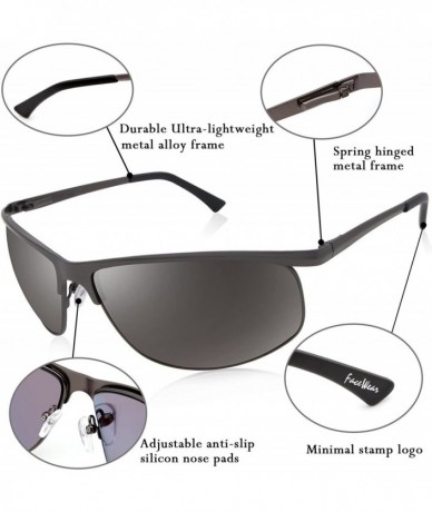 Sport Designer Fashion Sports Sunglasses for Baseball Cycling Fishing Golf Metal Frame - CB18ET53CDZ $34.33