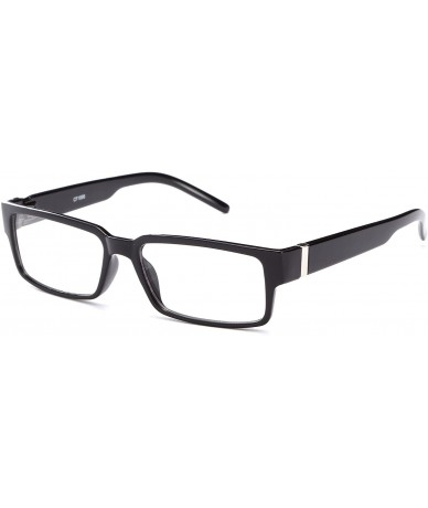 Wayfarer Unisex Translucent Squared Clear Lens Fashion Glasses - Black - C711G6GQ70L $18.06