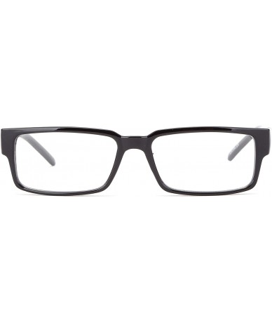 Wayfarer Unisex Translucent Squared Clear Lens Fashion Glasses - Black - C711G6GQ70L $18.06