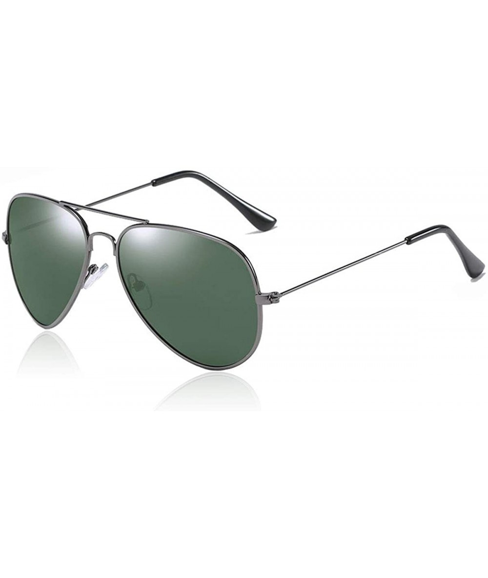 Aviator Classic Aviator Sunglasses for Men Women Metal Frame Mirrored Flat UV400 Lens Protection - C018SCRQR92 $17.56