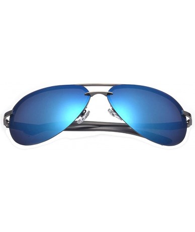 Wayfarer Men's Polarized Sunglasses Mental Frame Sports Style Glasses for Driving Cycling Running Fishing Golf - Blue - CF18E...