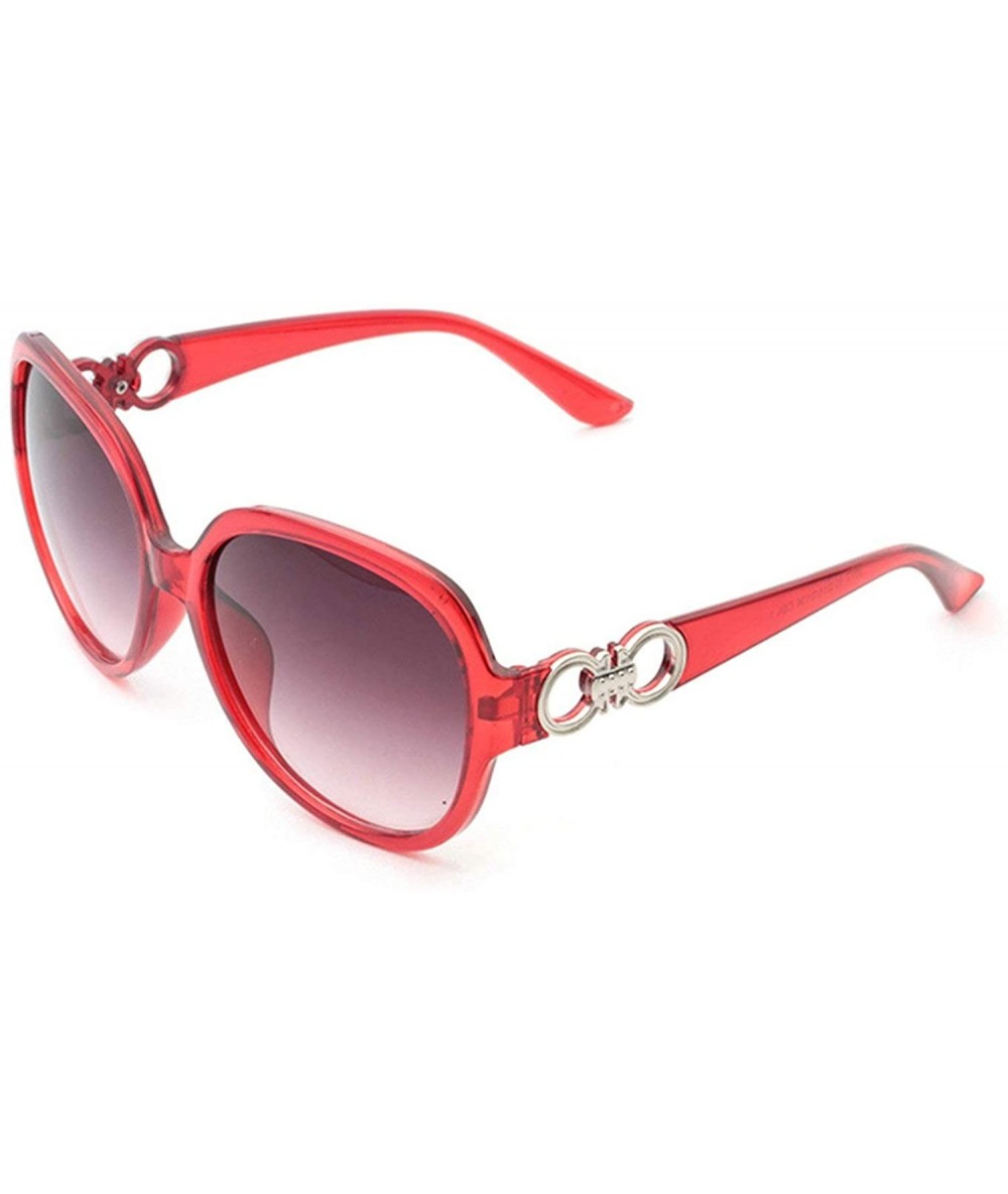 Sport Vintage style Round Sunglasses for Women PC Resin UV 400 Protection Sunglasses - Red - CQ18T2TC2UO $28.27