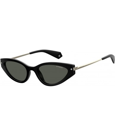 Cat Eye Women's PLD4074/S Cat-Eye Sunglasses - Black/Polarized Gray - 53mm - CO18Q9WSM76 $78.42