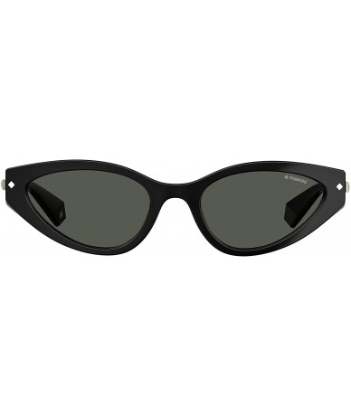 Cat Eye Women's PLD4074/S Cat-Eye Sunglasses - Black/Polarized Gray - 53mm - CO18Q9WSM76 $78.42