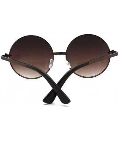 Round Super Oversized Round Circle Sunglasses Arrow Design Metal Frame - Brown - CN17YI6C8WX $18.44