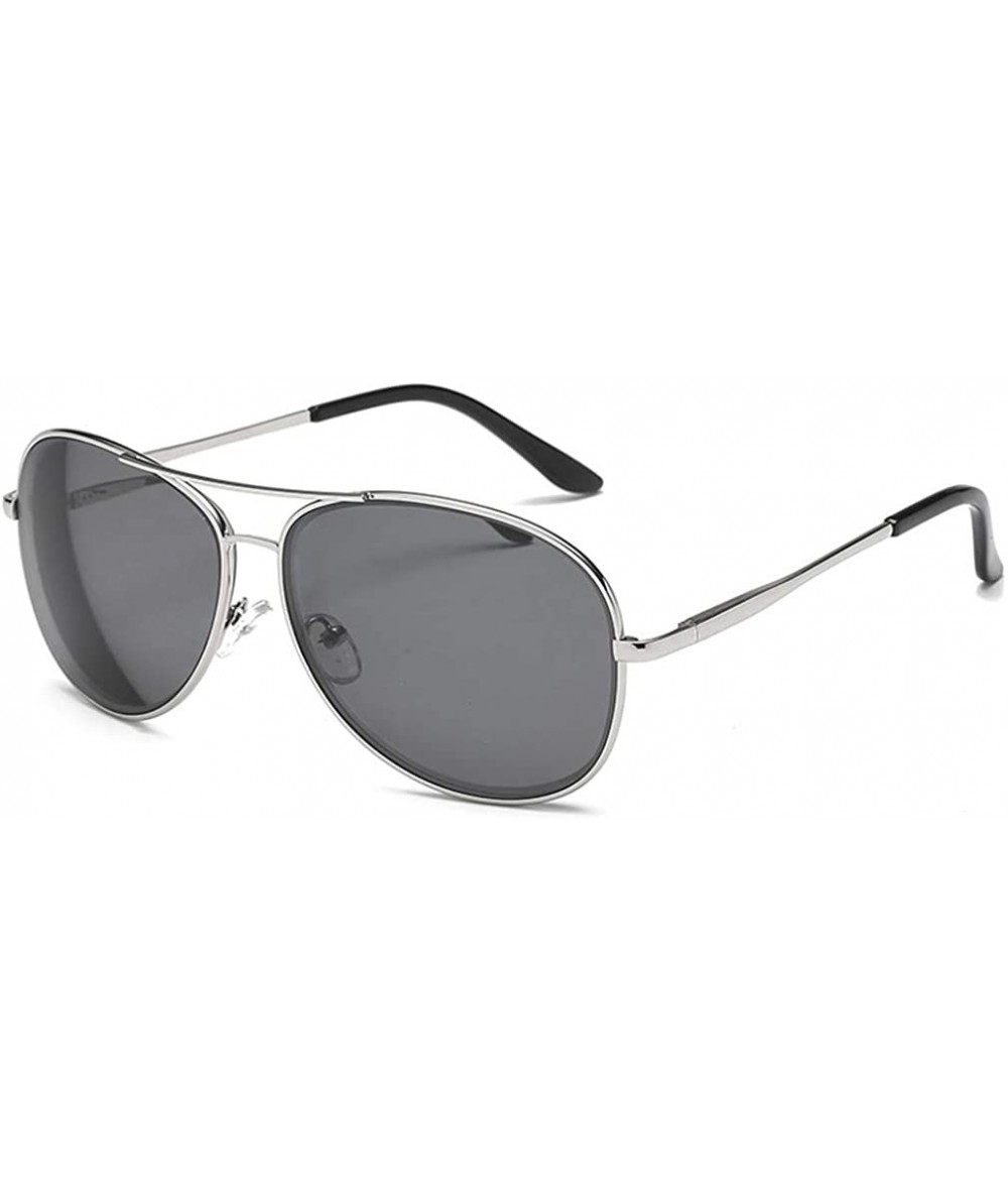 Aviator Nearsighted Shortsighted Myopia Sunglasses - Silver - CB18RTZGLER $50.50