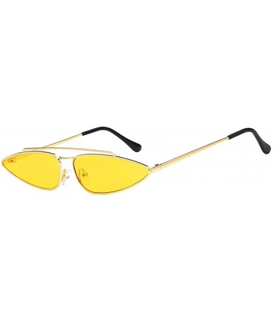 Sport Vintage Sunglasses for women Resin UV400 Sun glasses - Gold Frame Yellow Lens - CC18SAR5DEU $28.60