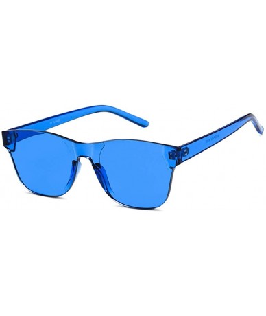 Oval Unisex Sunglasses Retro Red Drive Holiday Oval Non-Polarized UV400 - Blue - CN18RLYWORO $17.68