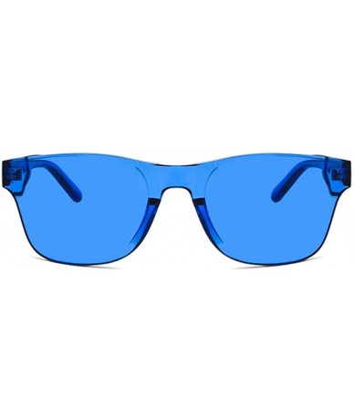 Oval Unisex Sunglasses Retro Red Drive Holiday Oval Non-Polarized UV400 - Blue - CN18RLYWORO $17.68