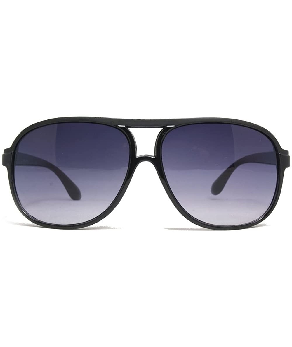 Square Sunglasses Plastic Aviator Classic Tear Drop Square Shape with Double Brow- Large - CE11BA3IILP $17.52