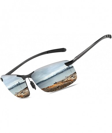 Rectangular Fashion Driving Polarized Sunglasses for Men UV400 Protection Men's Sports Fishing Golf Sunglasses - CI18Y96LQ56 ...