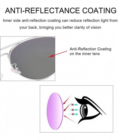 Aviator Aviator Sunglasses for Women Polarized Mirrored - Large Metal Frame - UV 400 Protection - C318G6E9M78 $42.56