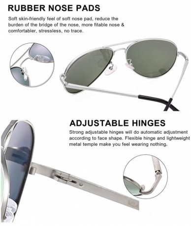 Aviator Aviator Sunglasses for Women Polarized Mirrored - Large Metal Frame - UV 400 Protection - C318G6E9M78 $42.56