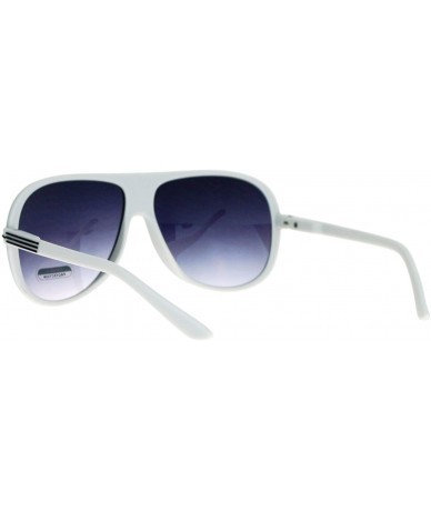 Round Rubberized Matte Plastic Turbo Racer Pilot Sunglasses - Grey Black - CX127A9UGPD $19.94