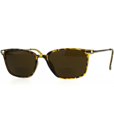 Rectangular Mens Rectangular Plastic Bifocal Reading Lens Sunglasses - Shiny Tortoise - C618D98L2NC $23.08