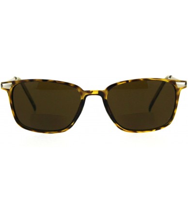 Rectangular Mens Rectangular Plastic Bifocal Reading Lens Sunglasses - Shiny Tortoise - C618D98L2NC $23.08