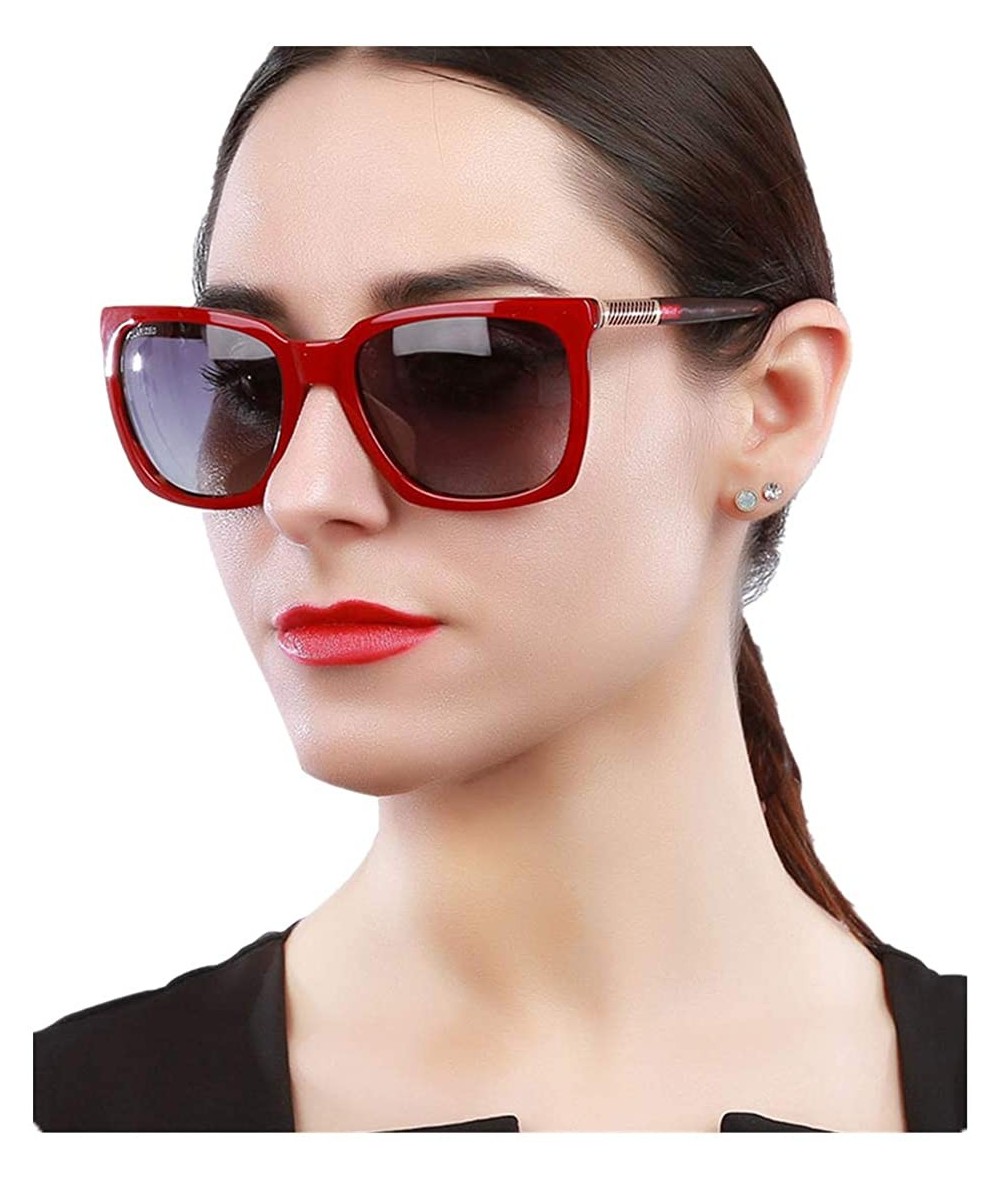 Oversized Oversized Sunglasses for Women Polarized - Designer Stylish Vintage Square Womens Sunglasses. - C818QOKT7S8 $52.69