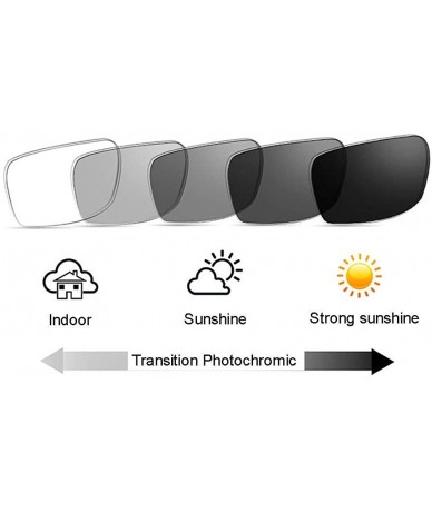 Rectangular Men Women Rectangular Bifocal Reading Glasses Transition Photochromic Anti-UV Reader - Gray - CX18XI398S2 $40.93