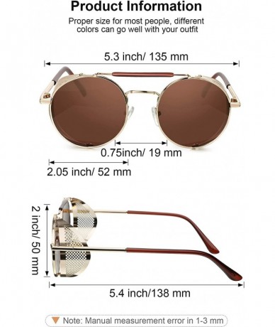 Shield 4 Pairs Steampunk Sunglasses Retro Gothic Sunglasses Unisex Vintage Sunglasses - CM195Q7LMW5 $39.44