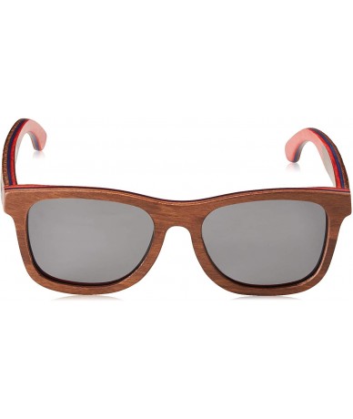 Wayfarer Wood Sunglasses for Men and Women. 100% Maple Wood - Black - Checkers - CD187W7R9Y2 $81.50