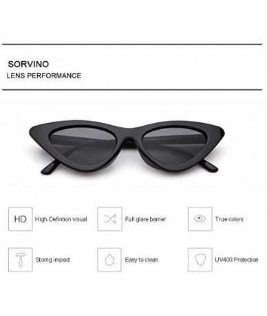 Goggle Retro Vintage Cat Eye Glasses Women Fashion Triangle Candy Color Sunglasses - B-black/Grey - C018E23S5H0 $18.03