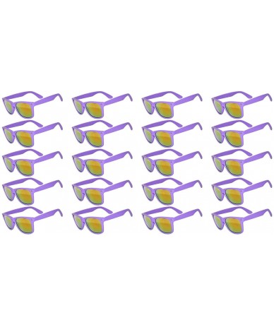 Oval 20 Pieces Per Case Wholesale Lot Sunglasses Colored Frame Full Mirror Lens - 20_pairs_matte_purple - C018CMNWYQG $63.36