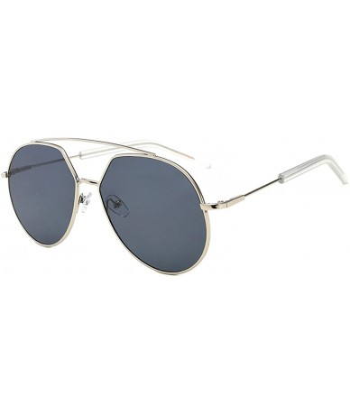 Sport Vintage Sunglasses for Women metal PC UV 400 Protection Sun glasses - Silver Gray - C818SART0H4 $39.00