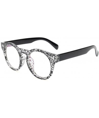 Goggle Clear Lens Eyeglasses Reading Glasses Decor Fashion Geek/Nerd eyewear - Black Floral - CO18CKYZI8A $33.83