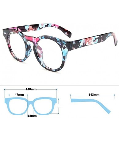 Goggle Clear Lens Eyeglasses Reading Glasses Decor Fashion Geek/Nerd eyewear - Black Floral - CO18CKYZI8A $33.83