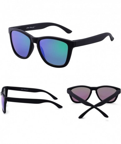 Sport Retro Polarized Sunglasses for Women Men Vintage Square Mirror Glasses - CM185UEZ5OG $27.66