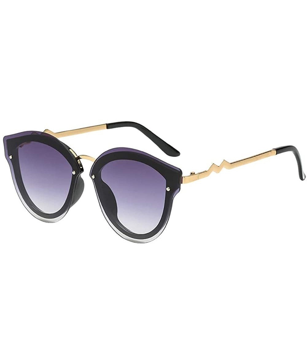 Goggle Women Fashion Vintage Irregular Shape Sunglasses-Unisex Cute Eyewear - F - CG18SIY2U6A $15.19