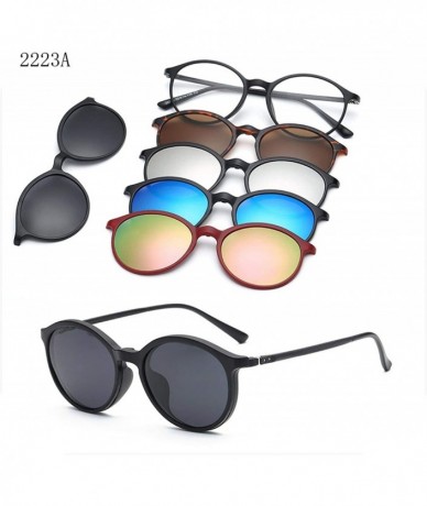 Goggle 5 Lenes Magnet Sunglasses Clip Mirrored Glasses Men Polarized Custom Prescription Myopia - Ct2223a - CN198ZY7MMC $67.69