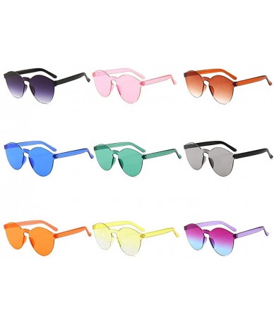 Round Unisex Fashion Candy Colors Round Outdoor Sunglasses Sunglasses - Light Pink - CV190L74YWD $30.28