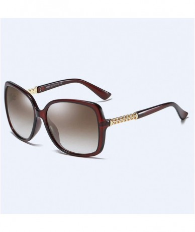 Oversized Polarized Sunglasses Fashion Large Frame Women's Anti-ultraviolet - C - CW18Q0HY3Y2 $50.93