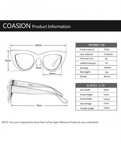 Round Retro Cateye Sunglasses for Women Small Face Fashion Cateye Frames Eyewear Mirrored Lenses UV400 Protection - C9185K0HO...