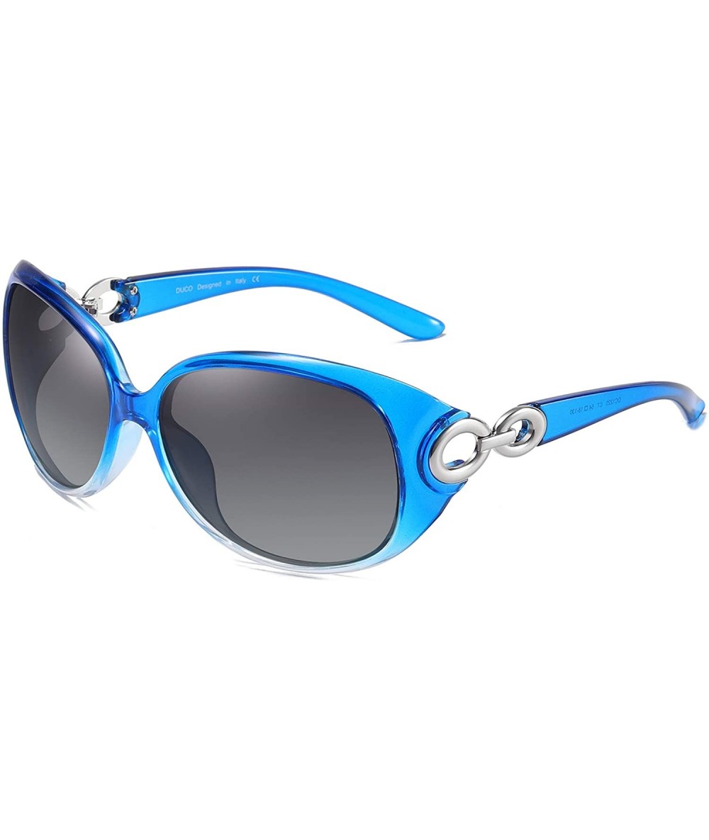 Wrap Duco Women's Classic Star Polarized Sunglasses 100% UV Protection 1220 - Gradient Blue - CK199OS03MY $40.40