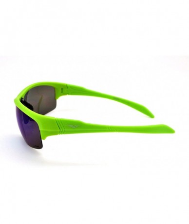 Wrap Polarized Mens & Womens Sport Wrap Sunglasses Cycling Running w/Microfiber - Green - CW12KV3BB23 $43.44